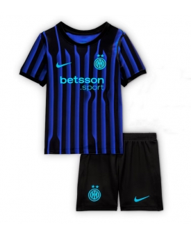 Billige Fotballdrakt Inter Milan Replika Hjemmedraktsett Barn 2025-26 Kortermet (med bukser)
